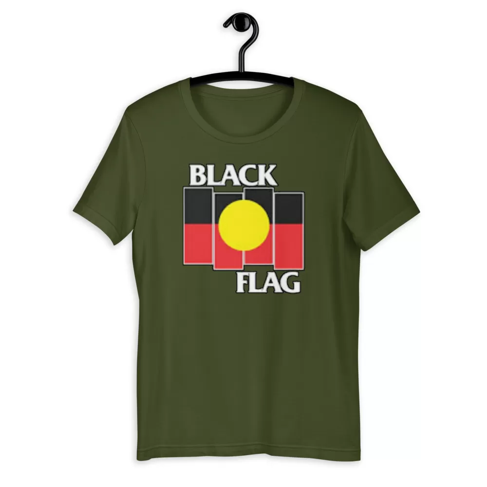 Tshirt Black Flag X Aboriginal Unisex T-Shirt - Image 8