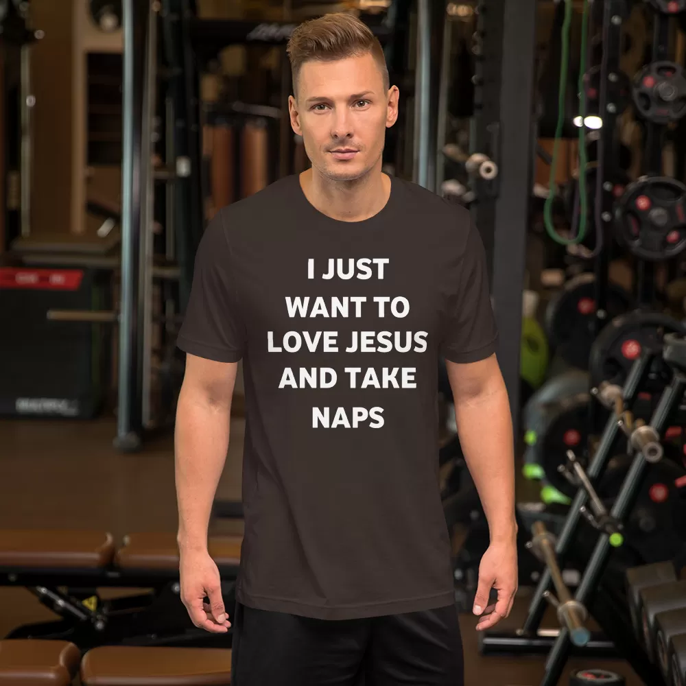 I just want to love Jesus and take naps Unisex T-Shirt - Image 2