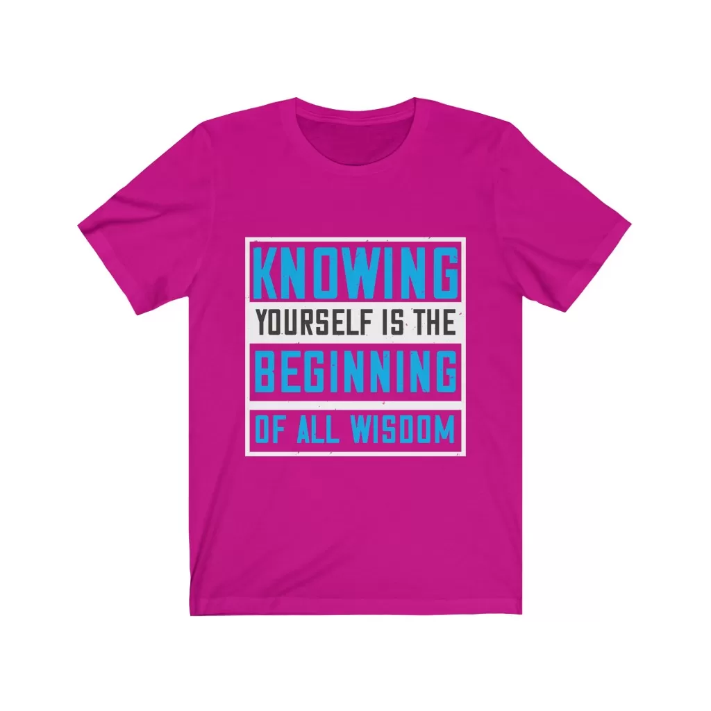 Knowing yourself is the beginning of all wisoom T-shirt