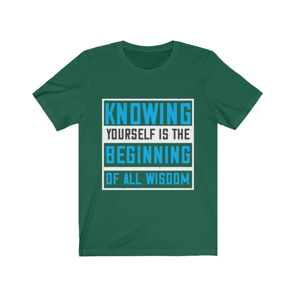 Knowing yourself is the beginning of all wisoom T-shirt