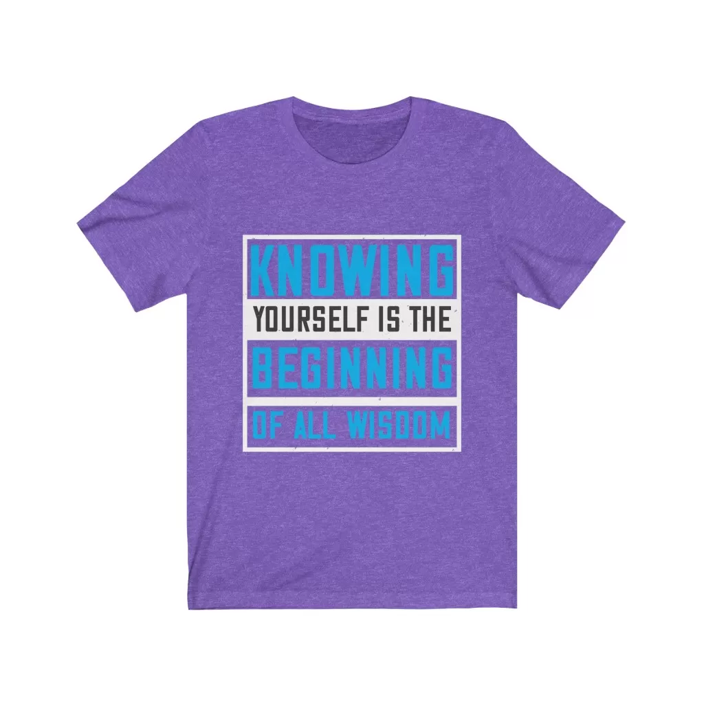 Knowing yourself is the beginning of all wisoom T-shirt
