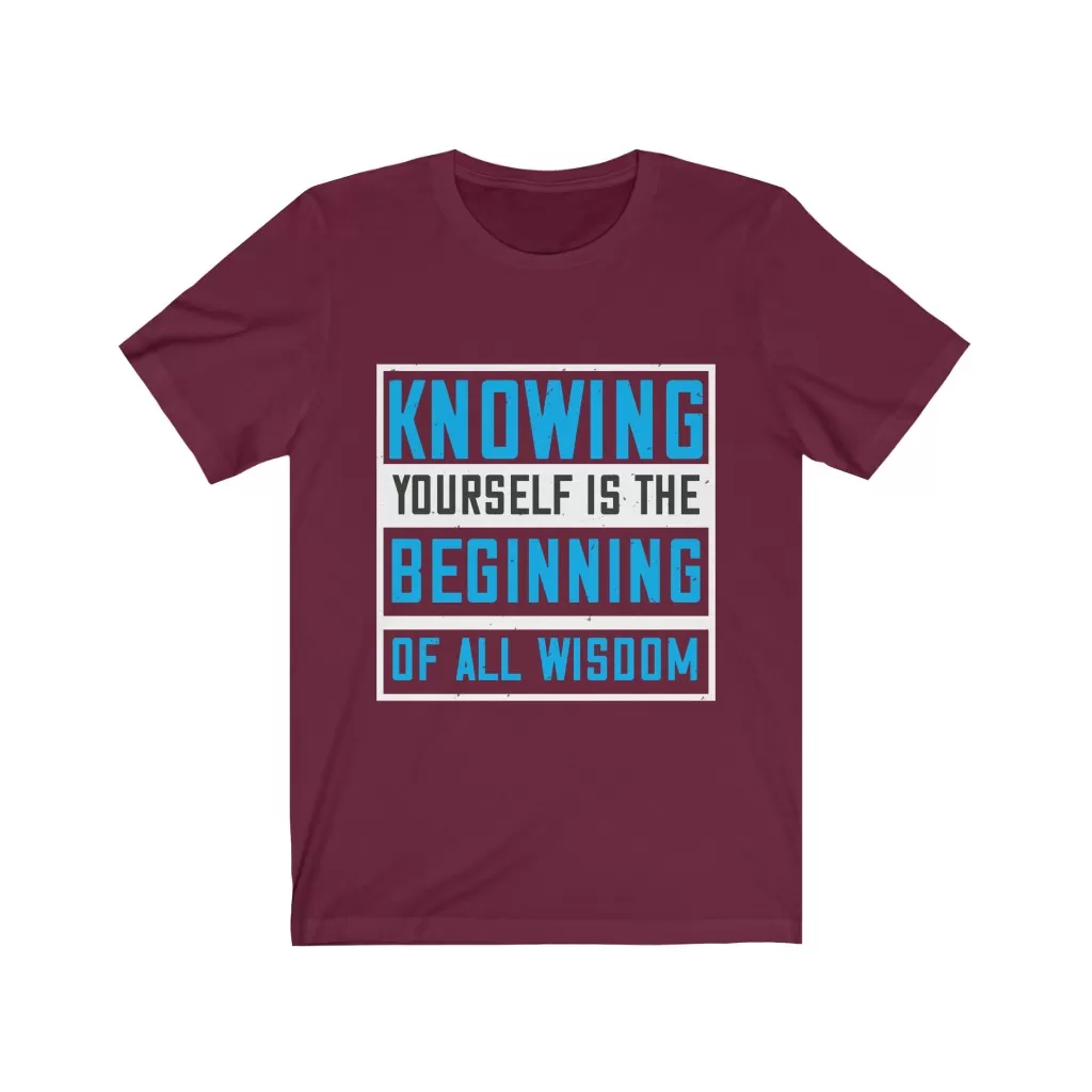 Knowing yourself is the beginning of all wisoom T-shirt