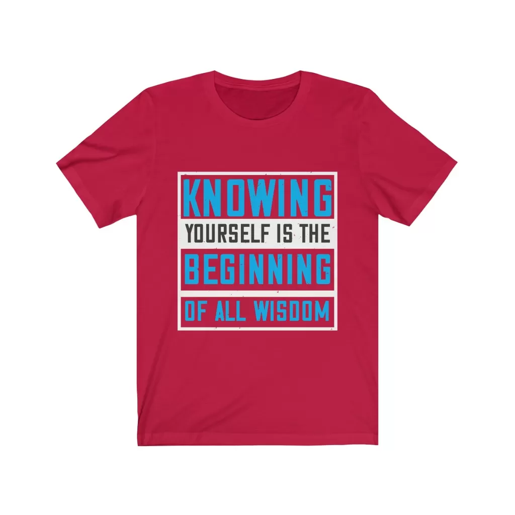 Knowing yourself is the beginning of all wisoom T-shirt