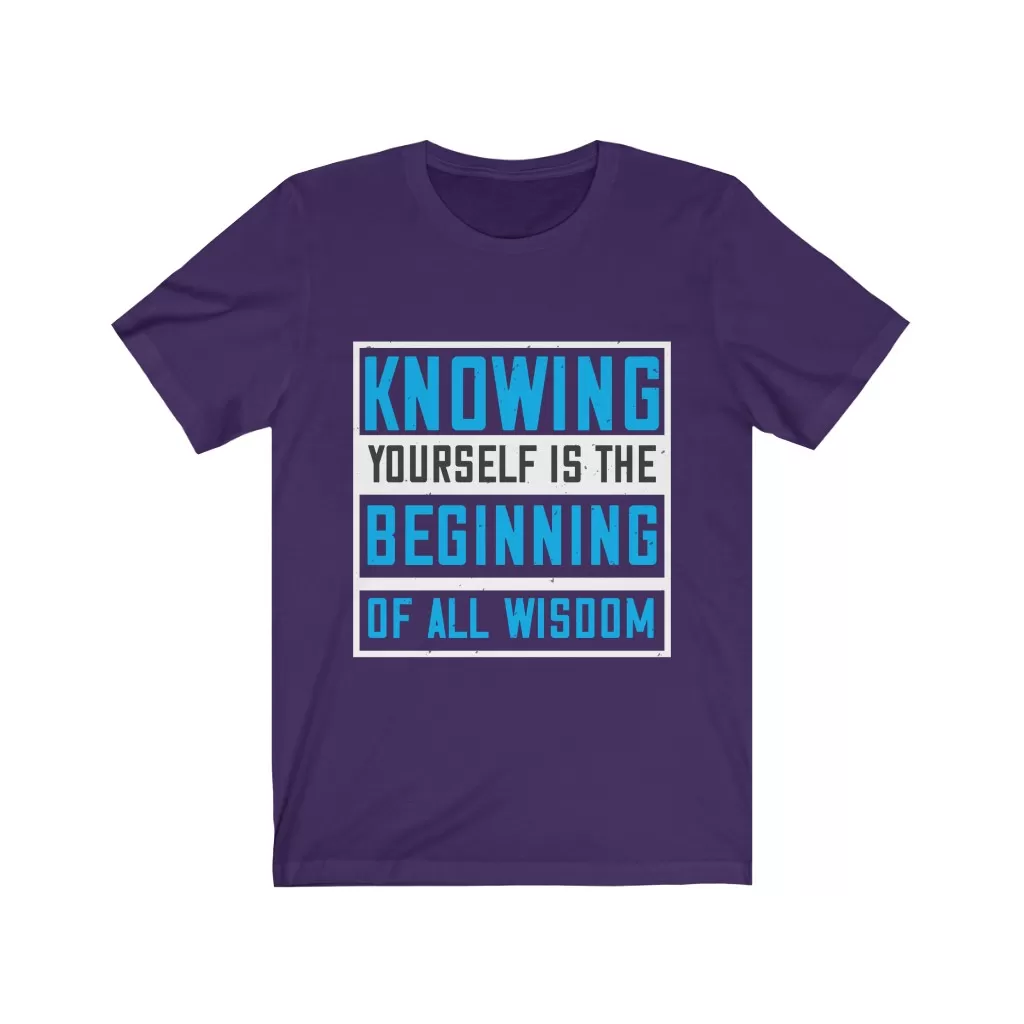 Knowing yourself is the beginning of all wisoom T-shirt