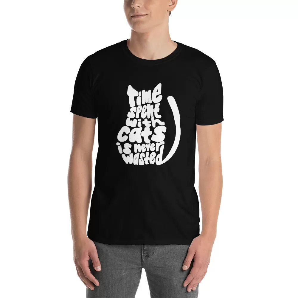Time spent with cats is never wasted Unisex T-Shirt - Image 5