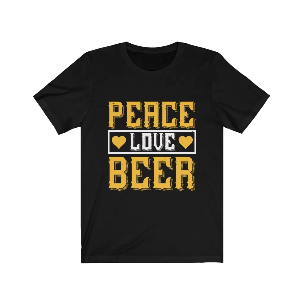 Peace love beer Unisex Tee - Image 2