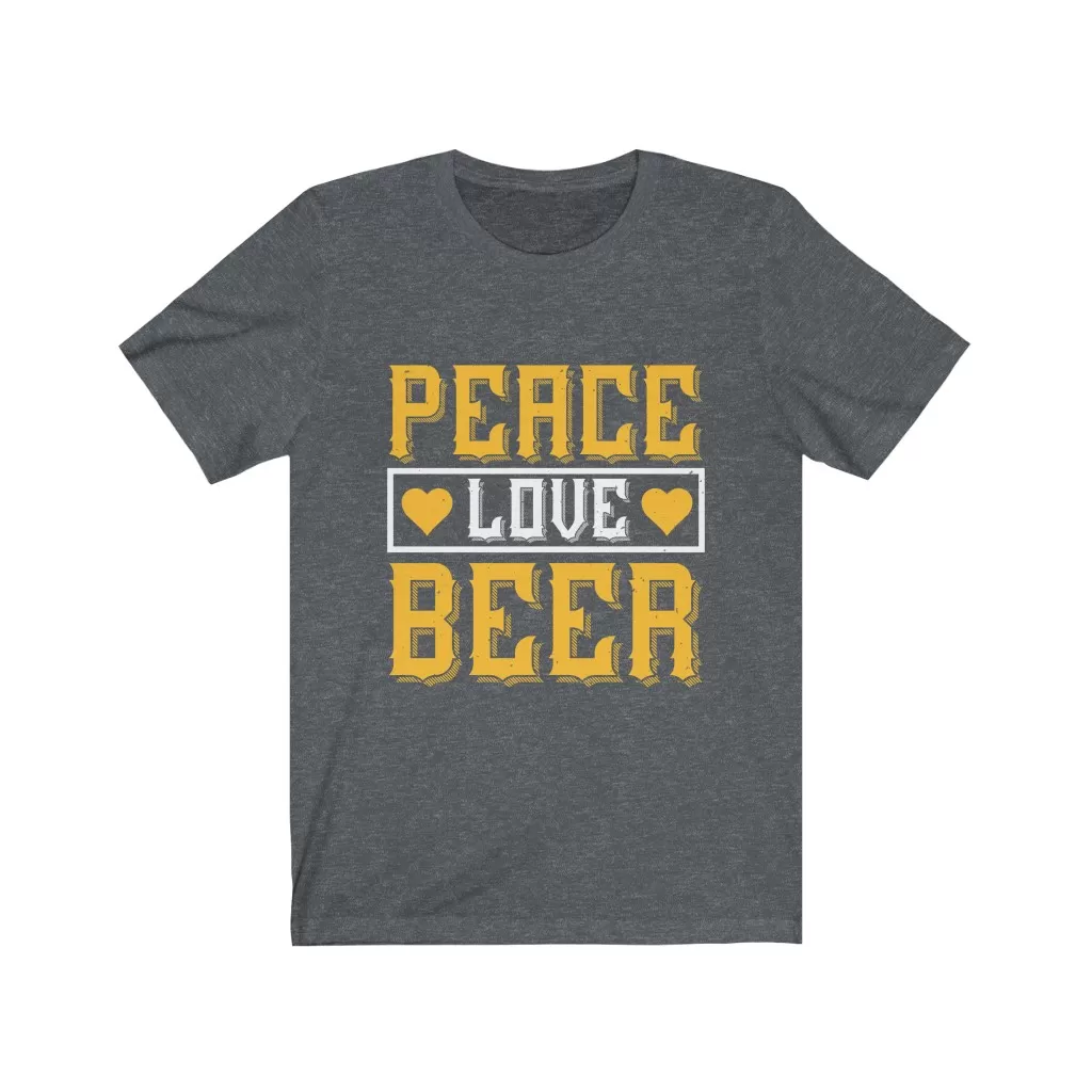 Peace love beer Unisex Tee - Image 9