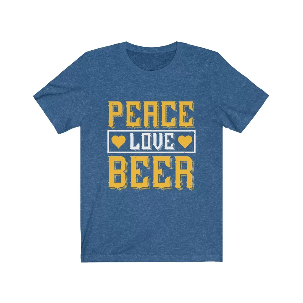Peace love beer Unisex Tee - Image 8