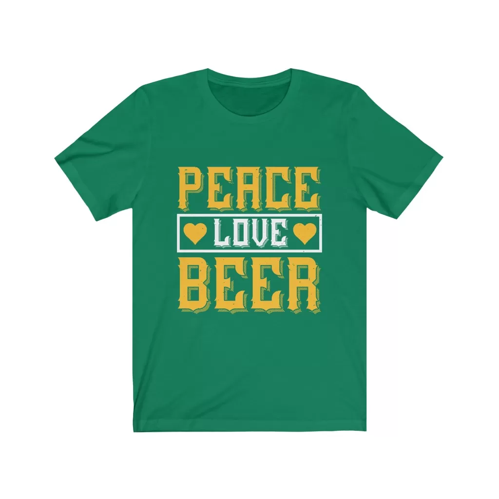 Peace love beer Unisex Tee - Image 5