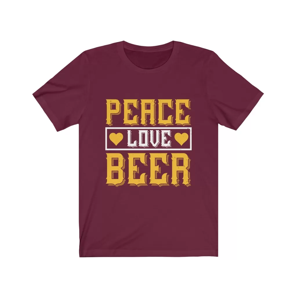Peace love beer Unisex Tee - Image 13
