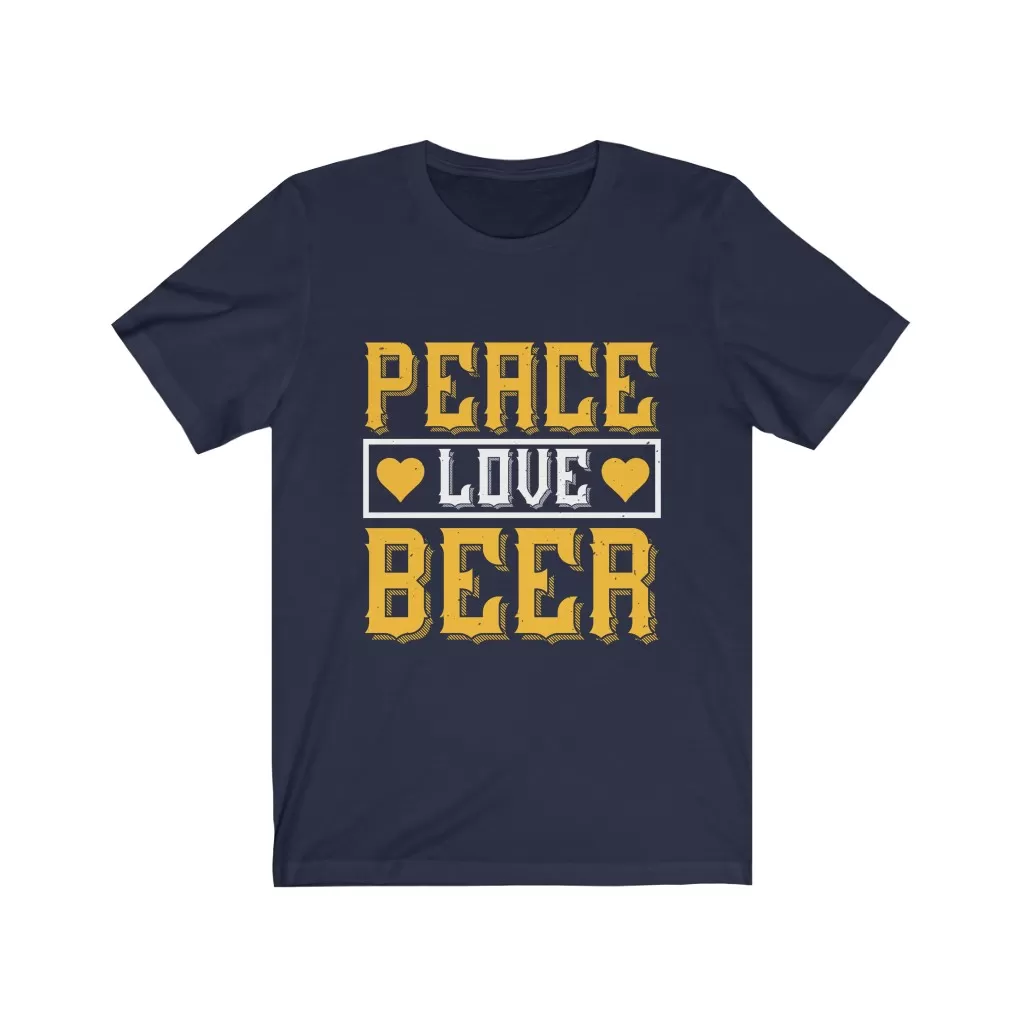 Peace love beer Unisex Tee - Image 11