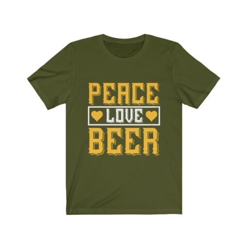 Peace love beer Unisex Tee