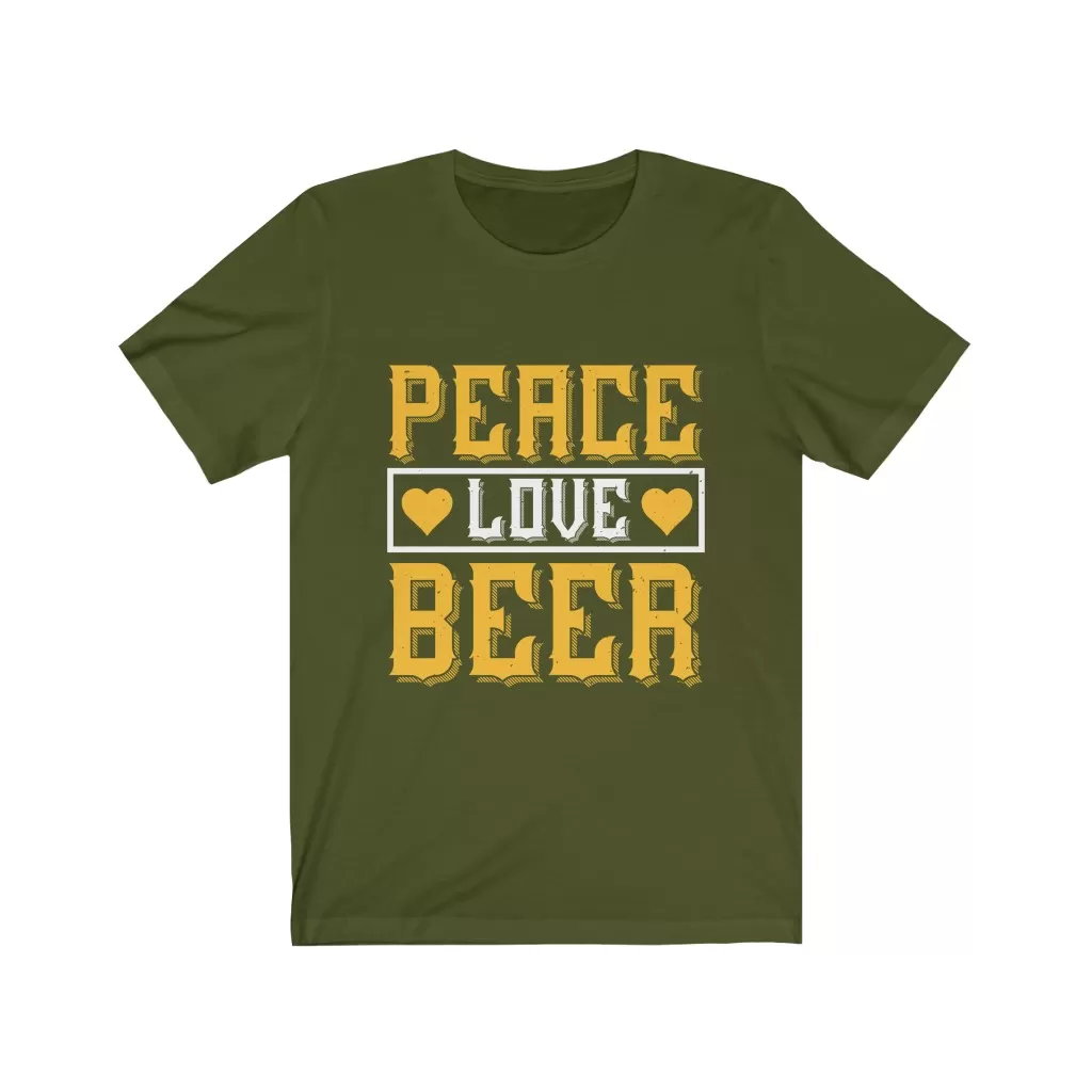 Peace love beer Unisex Tee
