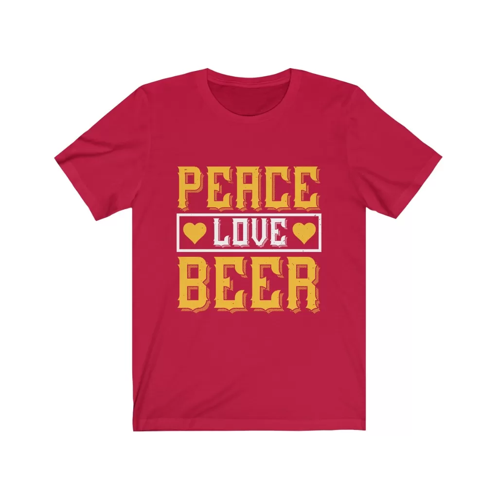 Peace love beer Unisex Tee - Image 14