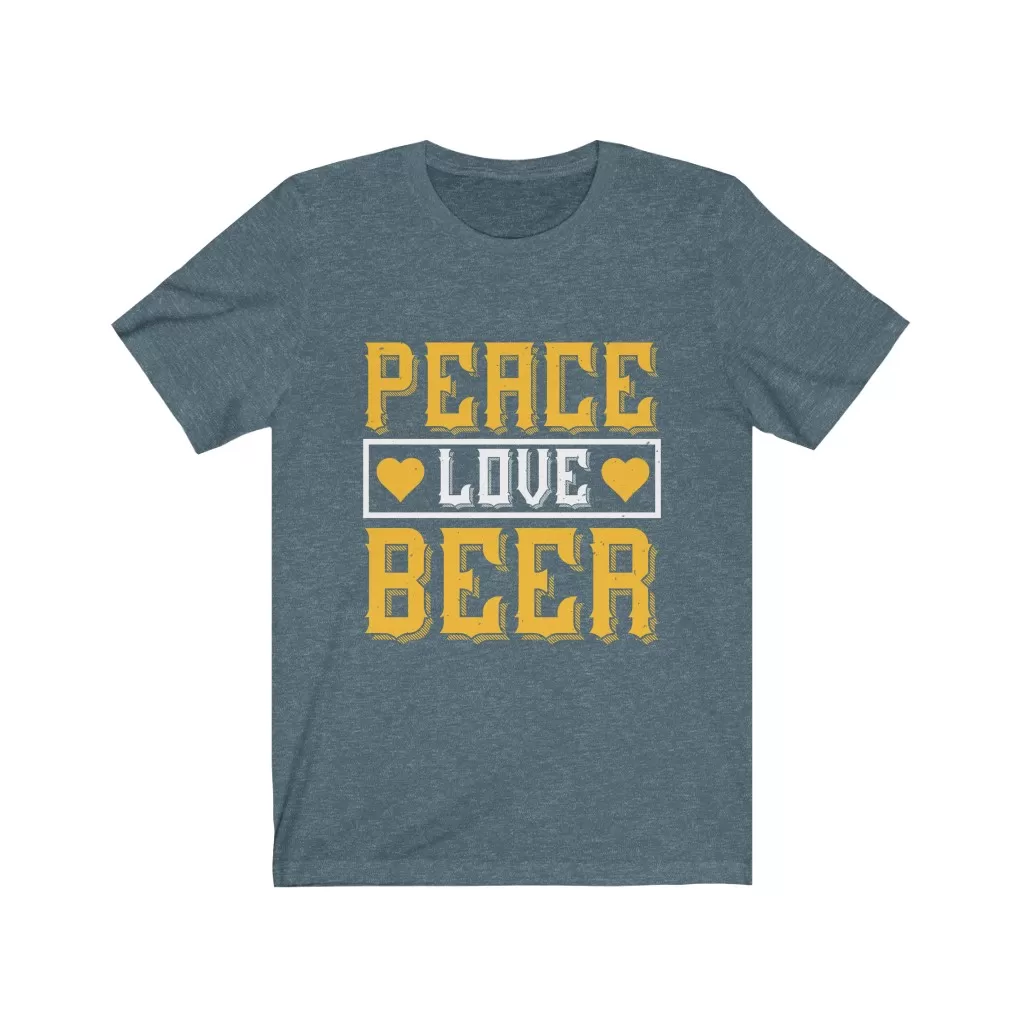 Peace love beer Unisex Tee - Image 7