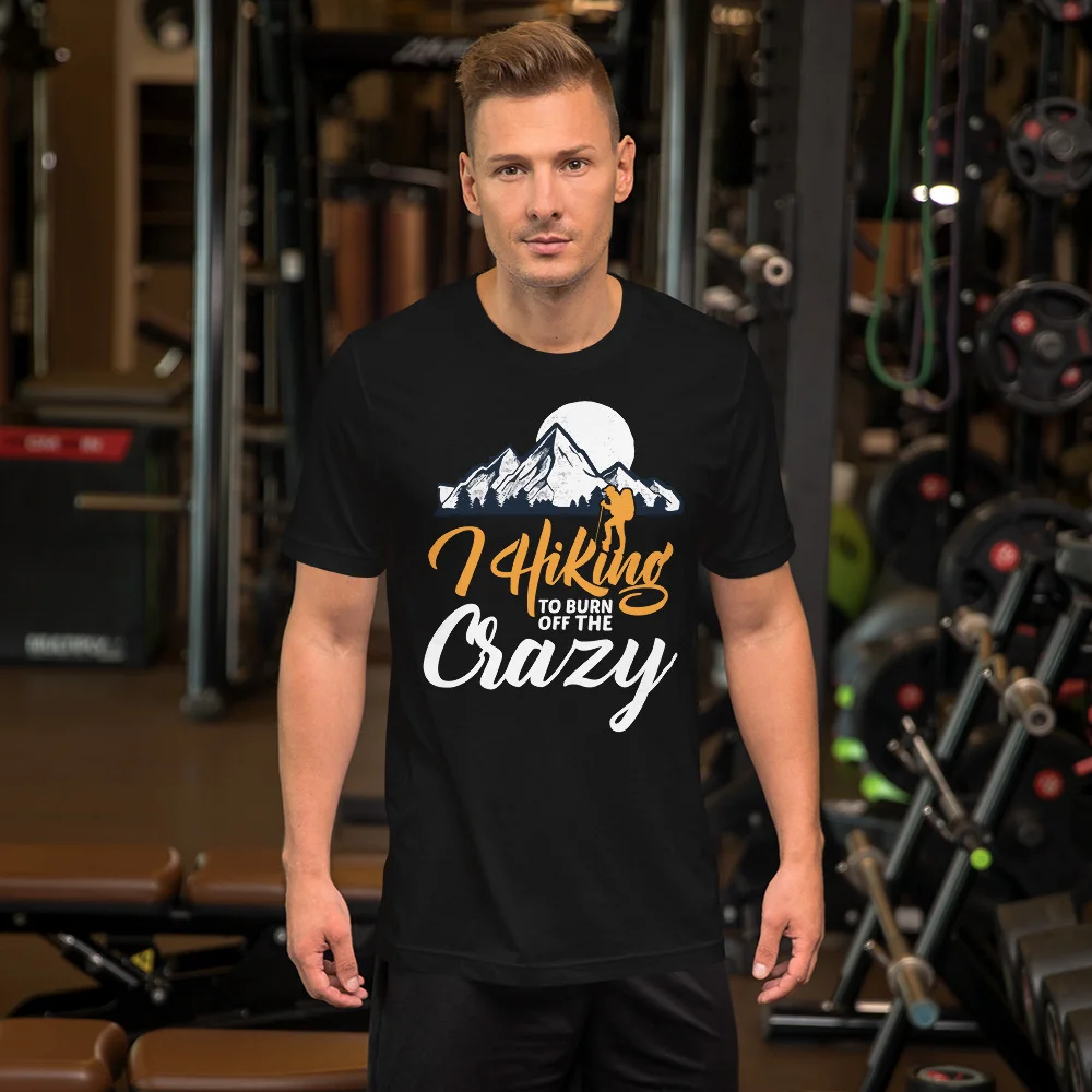 I hiking to burn off the crazy Premium T-Shirt - Image 2