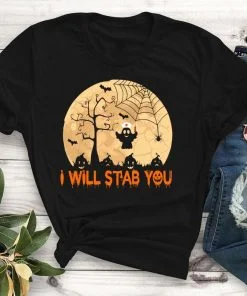 I will stop you Halloween t-shirt design
