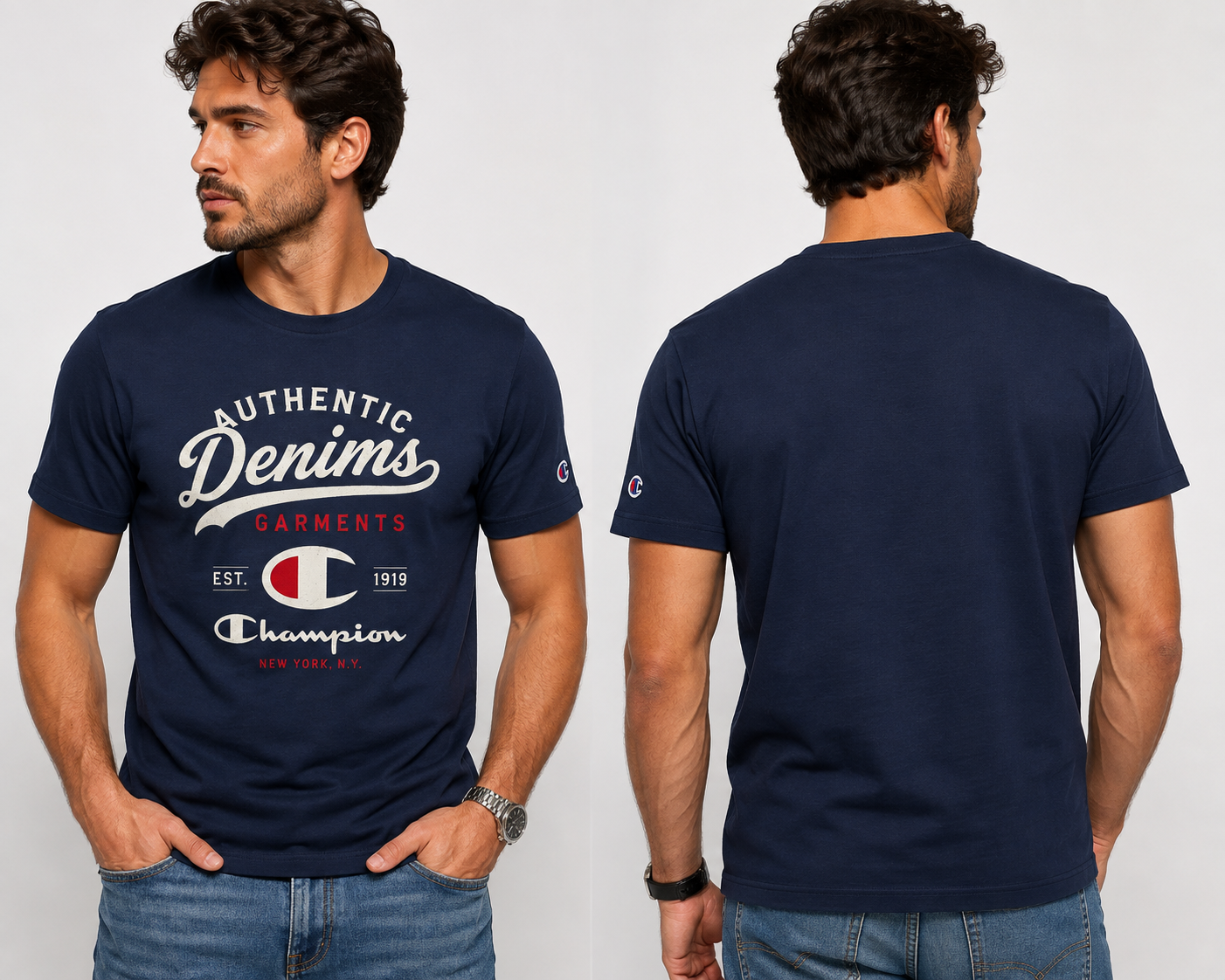 Authentic Denims Garments Men's Champion T-Shirt