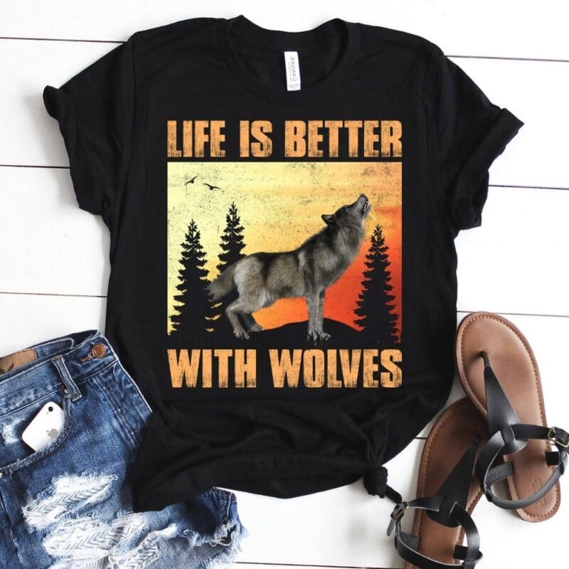 Life is better with wolves Men's Champion T-Shirt