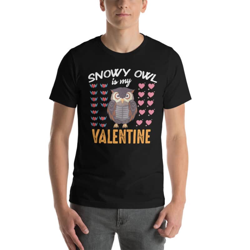 Snowy Owl is My Valentine Unisex T-Shirt