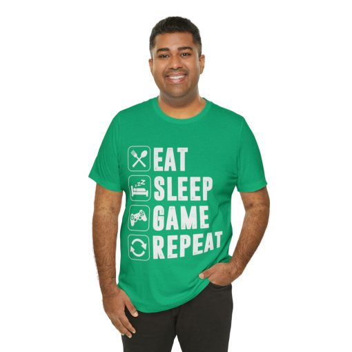 Eat Sleep Game Repeat Gaming Gamer Unisex t-shirt - Image 4