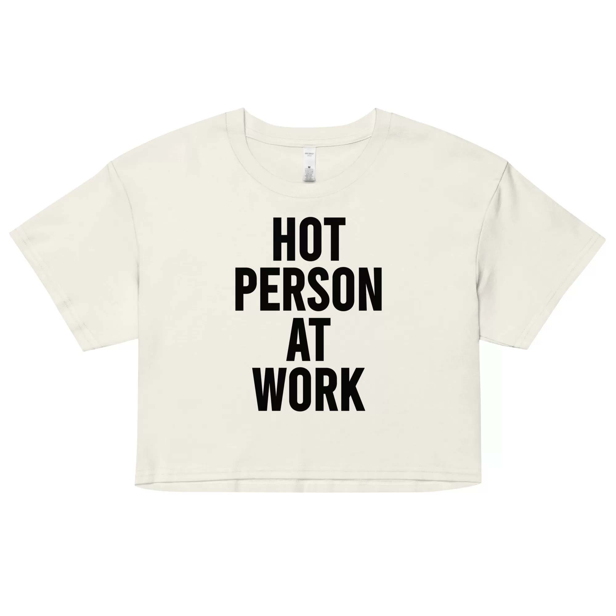 Hot person at work Women’s crop top - Image 2
