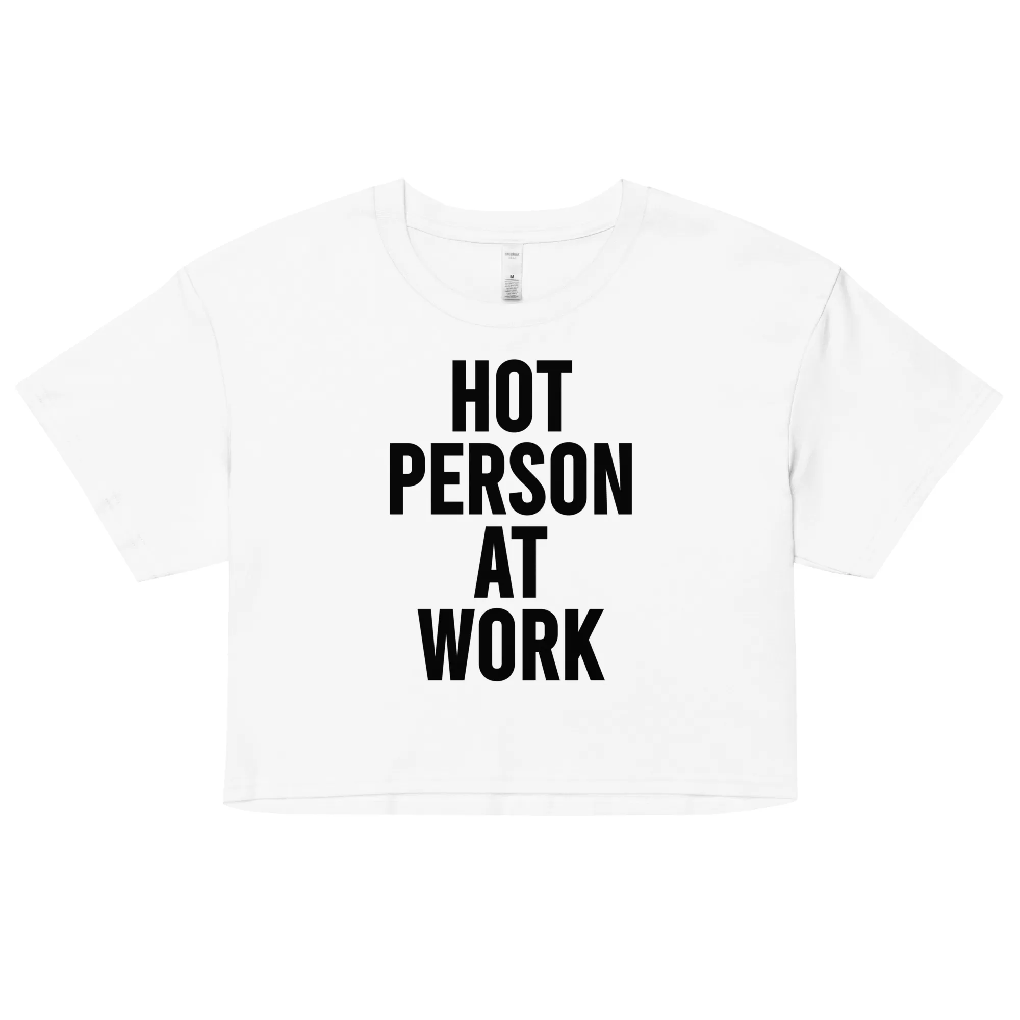 Hot person at work Women’s crop top - Image 3