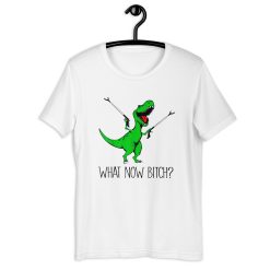T-Rex Dinosaur What Now Bitch Funny Unisex t-shirt