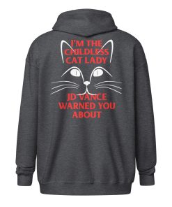 I'm the Childless Cat Lady JD Vance Warned You About Unisex heavy blend zip hoodie