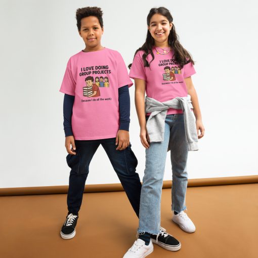 I love doing group projects Youth classic tee - Image 4