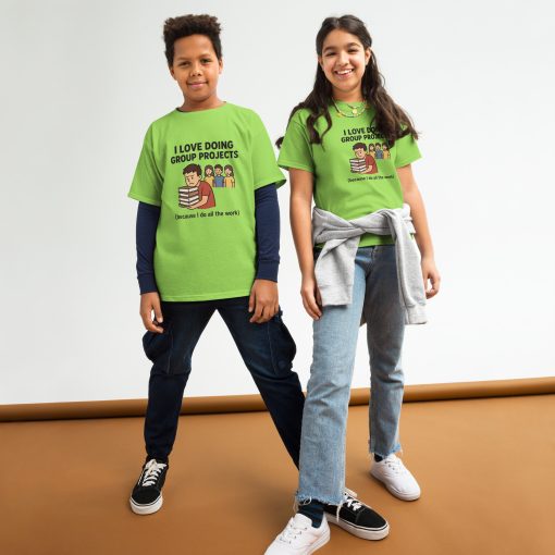 I love doing group projects Youth classic tee - Image 5