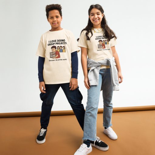 I love doing group projects Youth classic tee - Image 9
