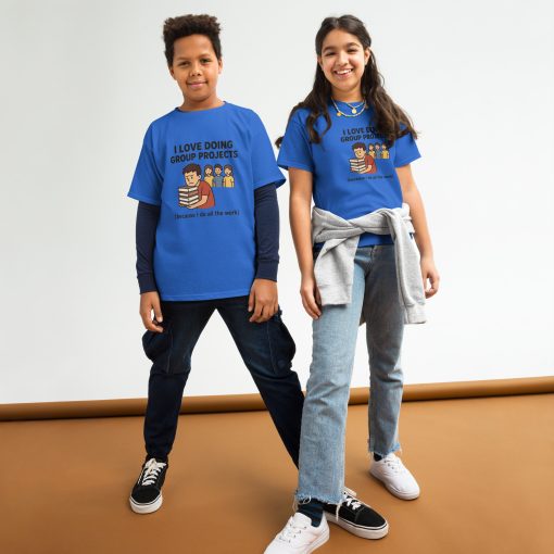 I love doing group projects Youth classic tee - Image 3