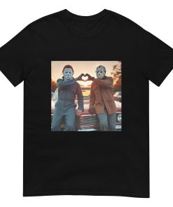 Michael and Jason Heart Hands Tshirts Funny Halloween Unisex T-Shirt