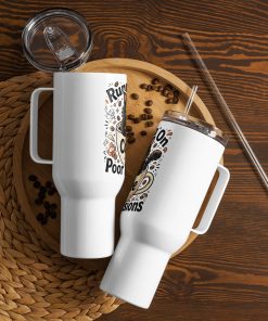 Running On Coffee and Poor Decisions Travel Mug with Handle