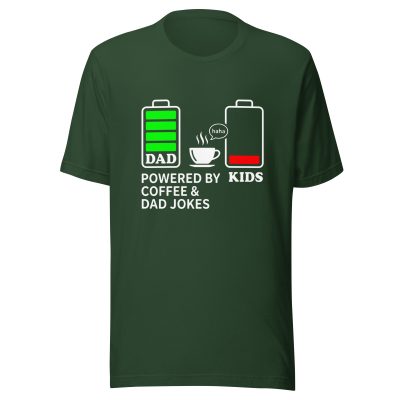 Battery Levels Dad Joke Shirt | Funny Father’s Day Coffee Tee