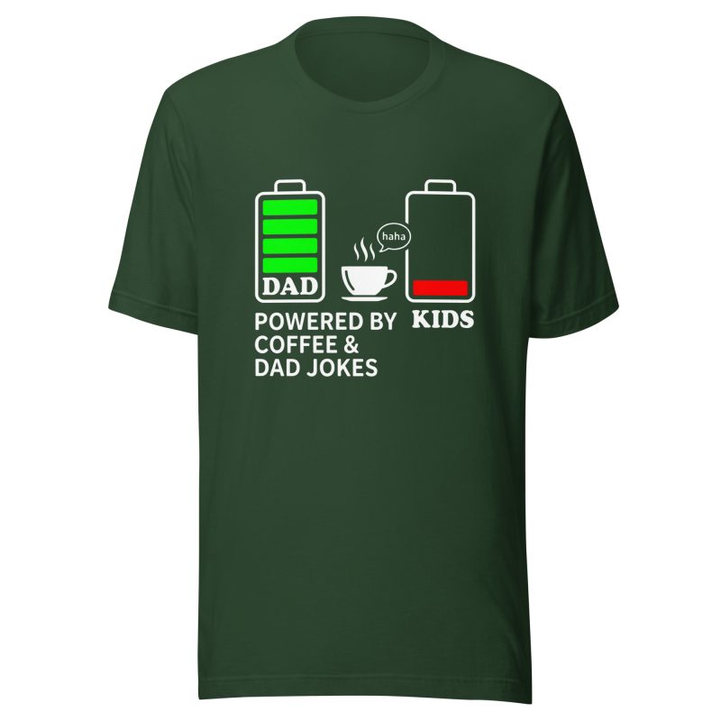 Battery Levels Dad Joke Shirt | Funny Father’s Day Coffee Tee