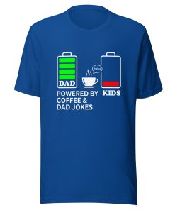 Alternative view of Battery Levels Dad Joke Shirt | Funny Father’s Day Coffee Tee