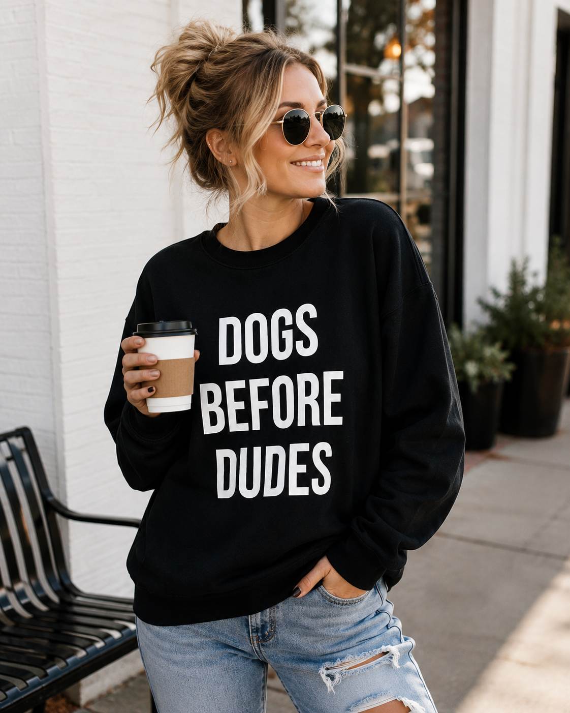Dogs Before Dudes Champion Sweatshirt - Image 5