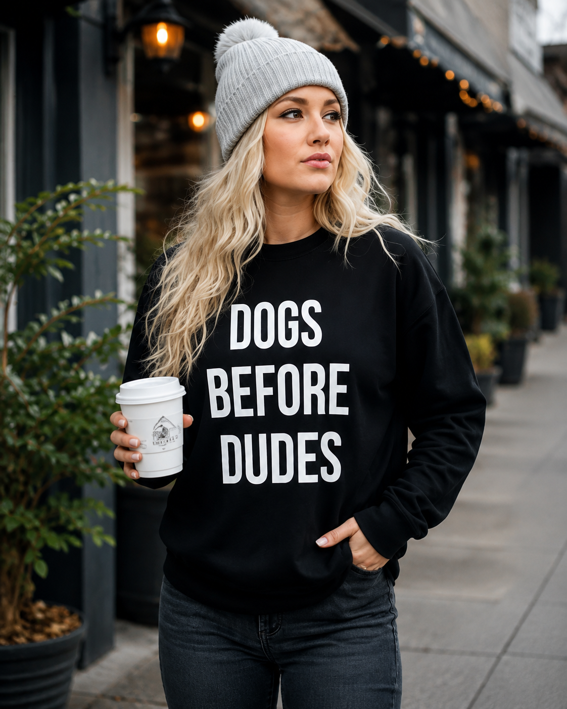 Dogs Before Dudes Champion Sweatshirt - Image 3